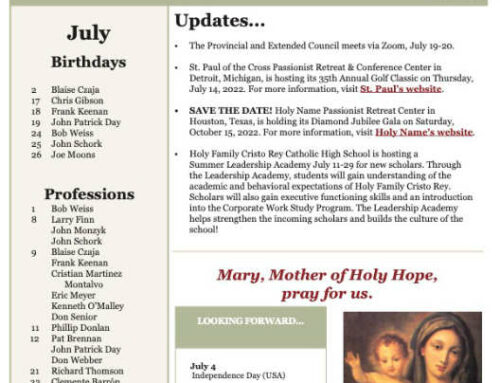 Holy Cross Province News – July  2022