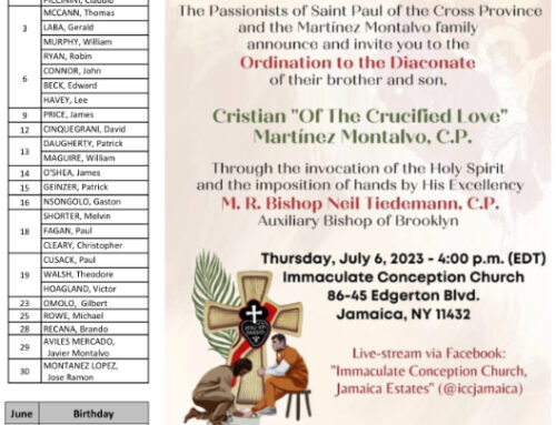 PASSIONIST NEWS NOTES JUNE 2023